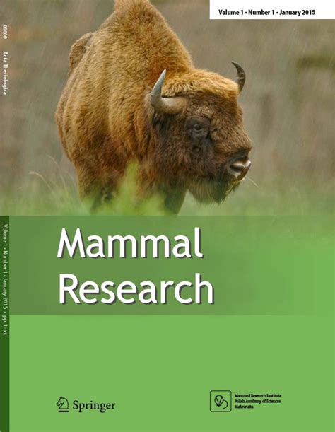 Mammal Research Rebuilding Its Impact Factor Mammal Research Institute