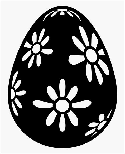 Easter Egg Clipart Black And White Svg - Easter Egg, HD Png Download