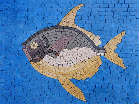 Gilt Head Bream Fish Mosaic Art Marine Lifeandnautical Mozaico