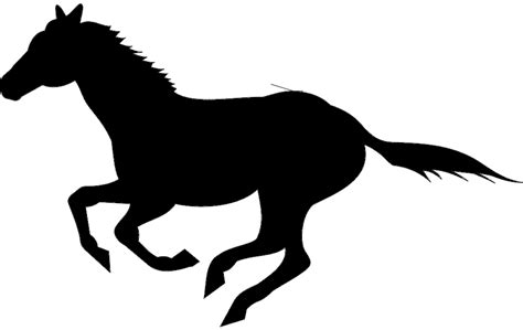 Running Horse Silhouette Dxf File Free Download