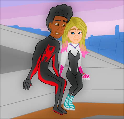 Spider Man Across The Spiderverse Miles Morales X Gwen Stacy Spider