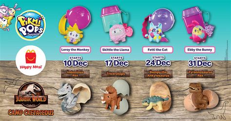 Different toys available each week. McDonald's Debuts New Happy Meal Toys & Chocolate Brownie ...