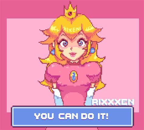 Artstation Princess Peach Pixel