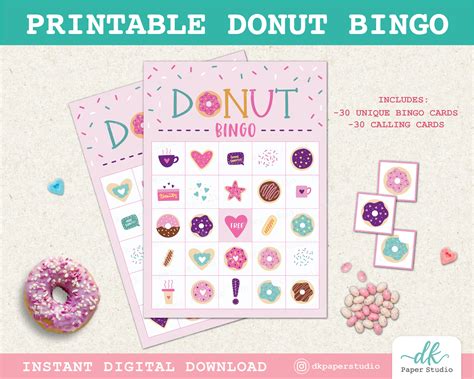 Donut Bingo Free Printable