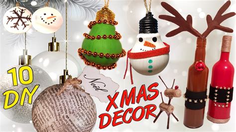 10 Diy Christmas Recycled Decoration How To Youtube