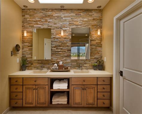 21 Modern Stone Wall Bathroom Designs Decorating Ideas Design