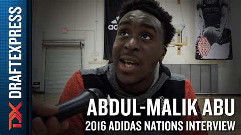 Abdul Malik Abu Interview From 2016 Adidas Nations Youtube