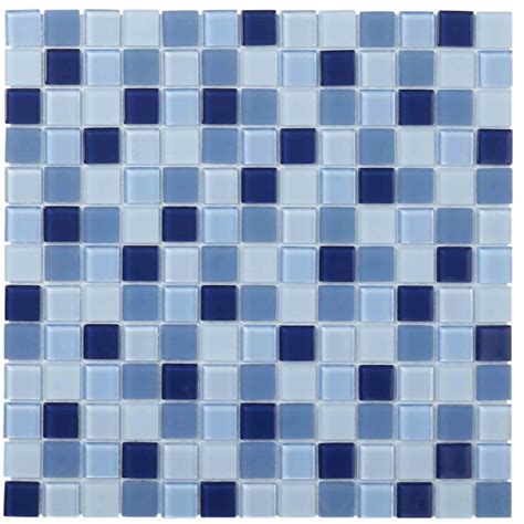 Hiervoor houden wij de ontwikkelingen op de markt, niet alleen in. Montreal Mozaiek Tegel Vierkant - Blauw Mix Glas Kristal 318x318 mm - Mozaïektegel.com