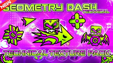 75k New Official Technical Texture Pack Geometry Dash Youtube