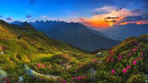Nature Landscape Tyrol Sunrise Mountain Austria