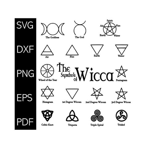 wiccan symbol svg bundle witchcraft svg wicca svg etsy
