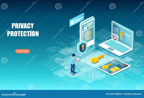 Online Data Protection And Confidentiality Concept Stock Vector