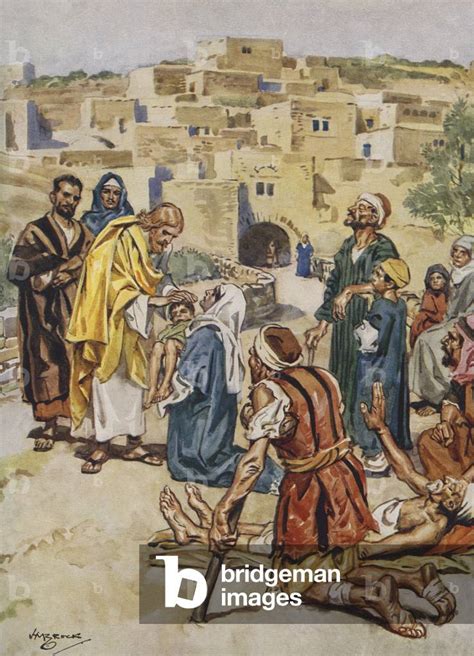 Image Of Jesus Heals The Sick By Brock Henry Matthew 1875 1960