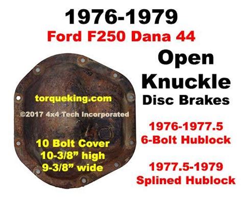Dana 44 Parts Tools Manuals To Fit 19775 1979 Ford F250 Front Axle