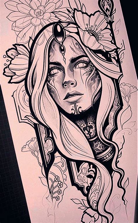 Female Design Tattoo Art 24 Tattoo Drawings Young People Life