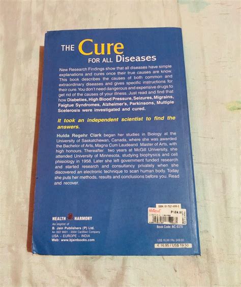 The Cure For All Diseases By Dr Hulda Regehr Clark Hobbies And Toys