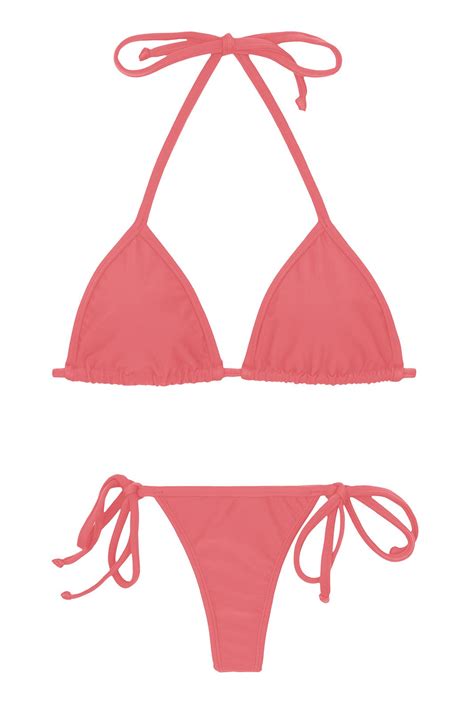 Side Tie Pink String Bikini Tri Micro Rosa Harmonia Rio De Sol