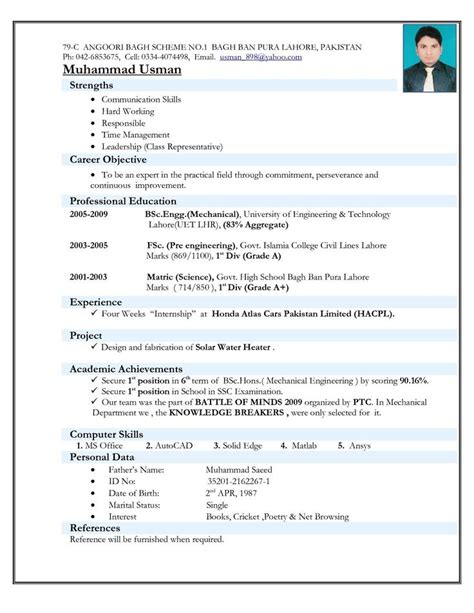 Resume format for teaching job fresher. Job resume format - Top 5 Resume Formats For Freshers ...