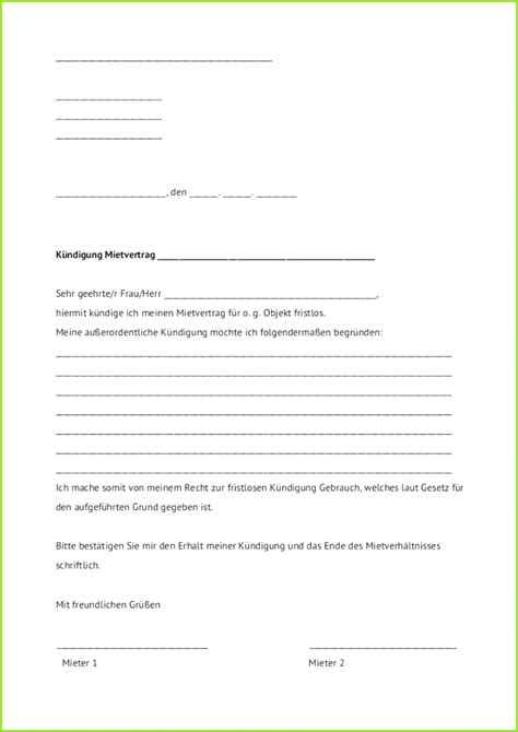 Vorlagen und muster für die wohnungskündigung. 5 Kundigungsschreiben Vorlage Wohnung 28955 | MelTemplates