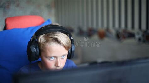 Teenage Boy Kid Playing Computer Games Laptop Stock Footage And Videos