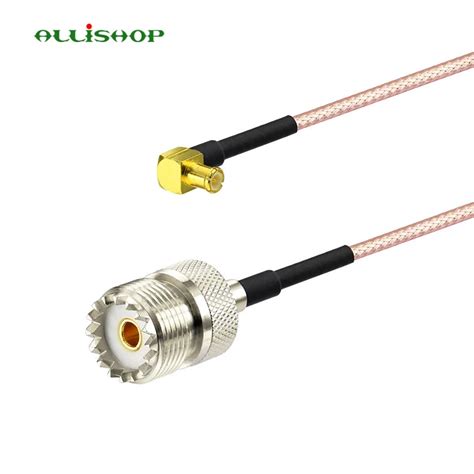 2 Pcs Mcx Right Angled Male To So239 Pl259 Uhf Female Pigtail Cable