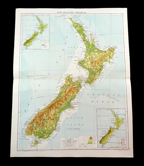 Large Detailed Physical Map Of New Zealand New Zealand Large Detailed