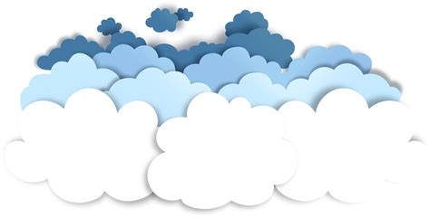 Download Transparent Papercutting Cloud Transparent Clouds Vector Png