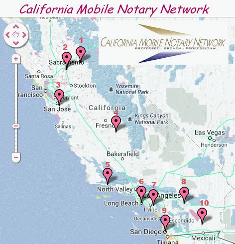 See all zip codes in list view or use the map below to review. California Mobile Notary Network
