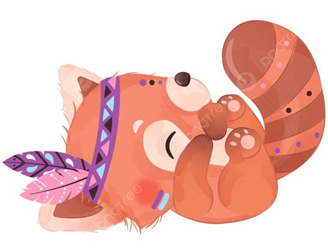 Red Pandas Vector Hd Png Images Tribal Series Little Red Panda Red