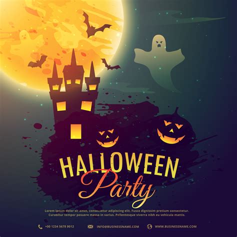 Halloween Celebration Party Background Download Free Vector Art