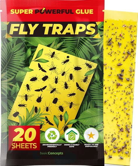 Buy Fruit Fly Trap 20 Pack Double Sided Yellow Sticky Traps Indoor