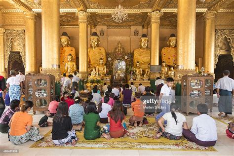 Shwedagon Pagoda East Gate Prayer Hall High Res Stock Photo Getty Images