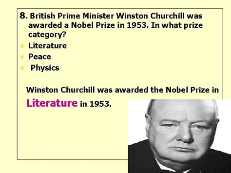 Nobel Prize Winners Vocabulary Preparation The Following Words