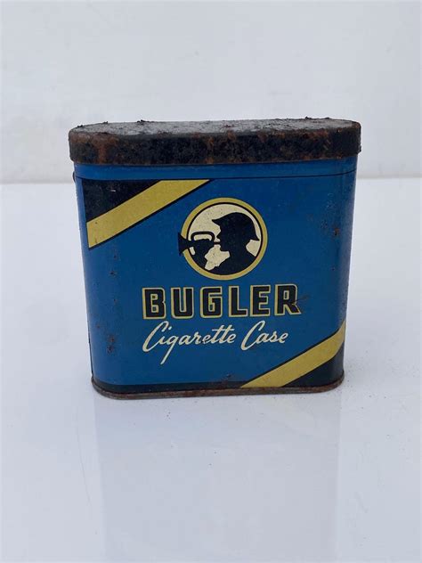 Antique Circa 1920s Bugler Cigarette Tin Case 3865733636