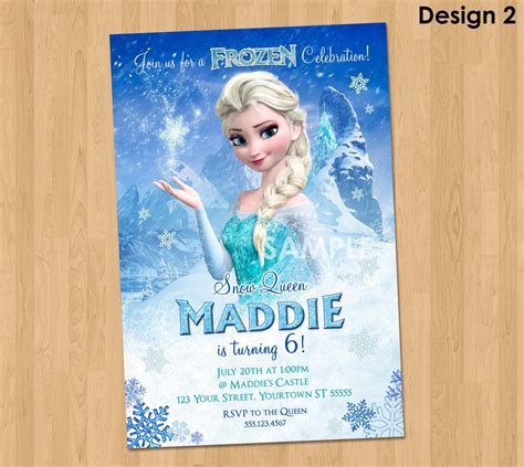 Frozen Elsa Birthday Invitation Card