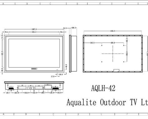 Outdoor Tv Sizes Tv Screen Dimensions And Technical Drawing