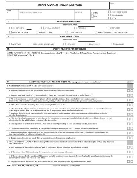 Us Army Counseling Form Fillable Printable Forms Free