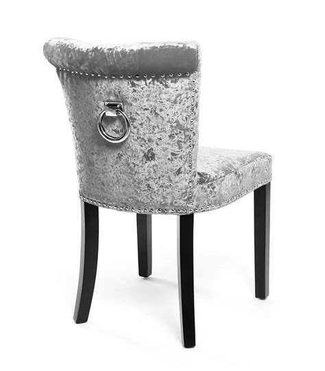 Maybe you would like to learn more about one of these? Regal Glam Crushed Velvet Silver Upholstered Dining or ...