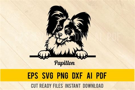 Papillon Dog Svg Peeking Dog Svg Head Dog Ready 1127715 Cut Files