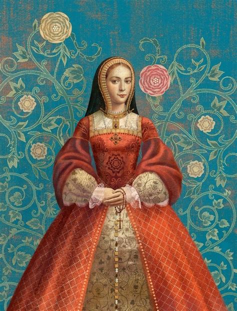 Katherine Of Aragon Portrait An Art Print By Anna And Elena Balbusso