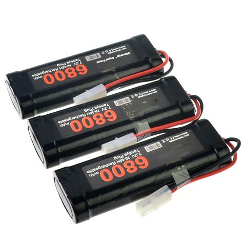 3pcs 72v Battery 6800mah Nimh Batteries Pack For Rc Car Truck Buggy