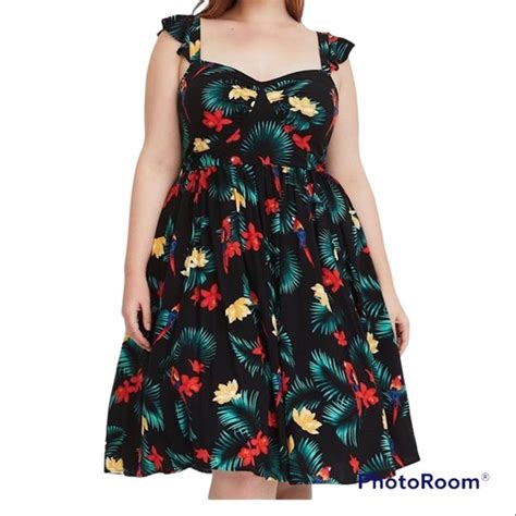 Torrid Dresses Host Pick Torrid Retro Chic Tropical Print Dress