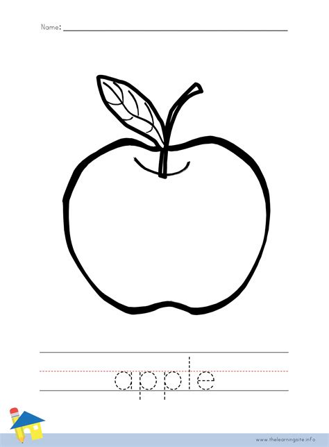 Apple Coloring Worksheet The Learning Site