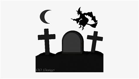 Graveyard Silhouette Pared Halloween Free Transparent Png Download