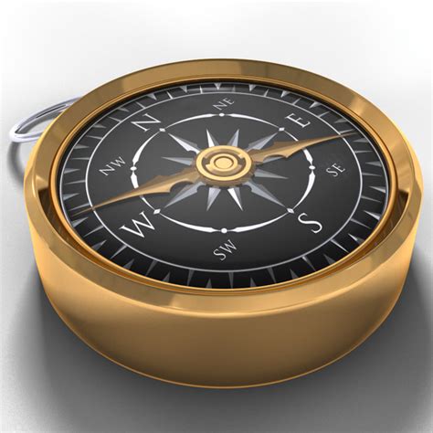 A device for finding direction with a needle that can move easily and that always points to…. antique compass c4d