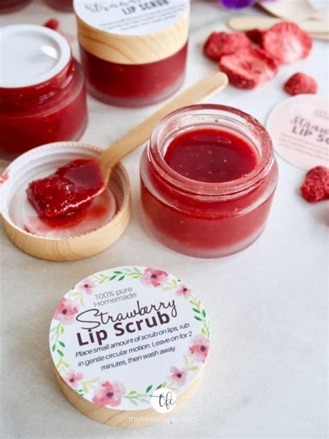 Amazing Diy Strawberry Lip Scrub • The Fresh Cooky
