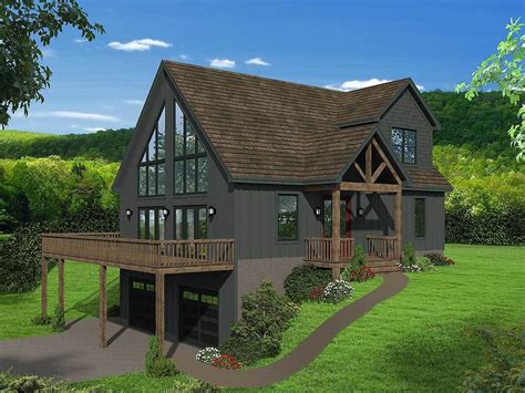 Plan 68623vr Two Story Mountain House Plan With Vaulted Master Loft