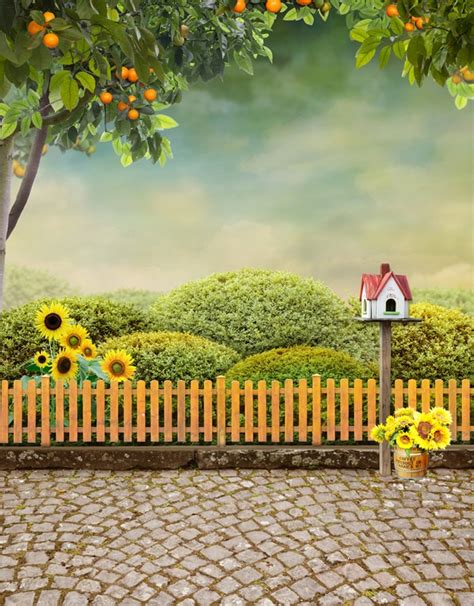 Wallpaper pemandangan kebun hijau indah dan keren. Taman Bunga Matahari Vinyl Fotografi Backdrop Semprot ...