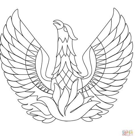 Phoenix coloring page phoenix coloring pages 99 with parkspfe. Image result for adult coloring book pages (With images ...