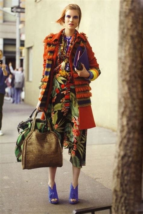 Amazing Textures Color Combo Street Style Chic Eclectic Fashion Style